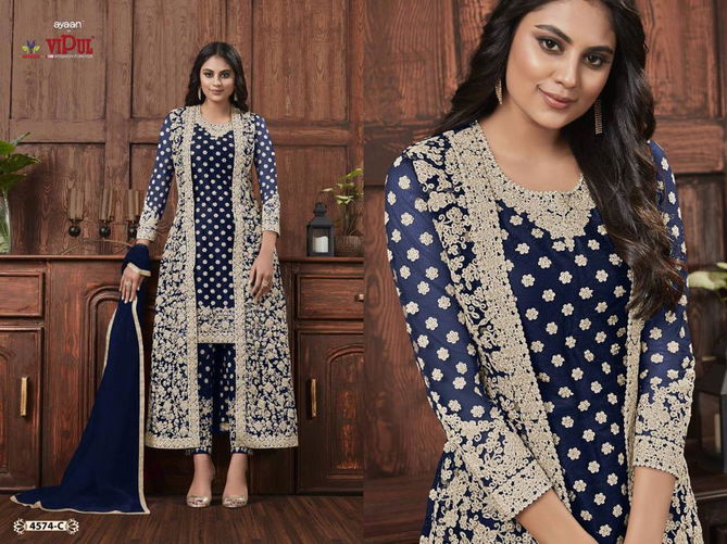 Ayaan By Vipul Embroidery With Koti Designer Salwar Suits